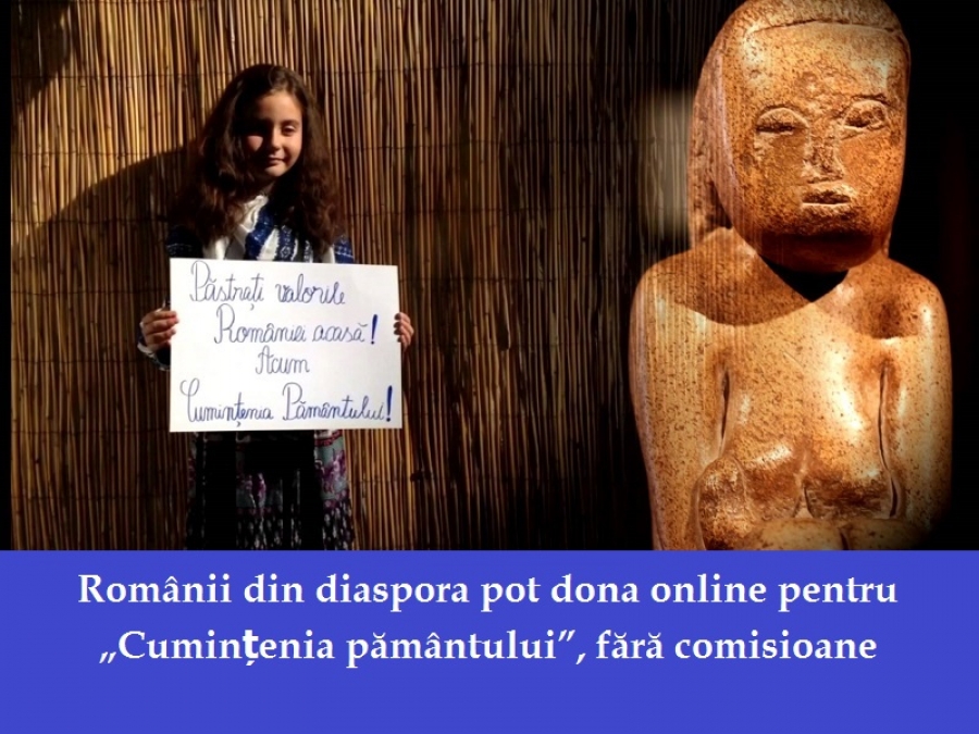 DONAȚII FĂRĂ COMISIOANE PENTRU &bdquo;CUMINȚENIA PĂM&Acirc;NTULUI&rdquo;