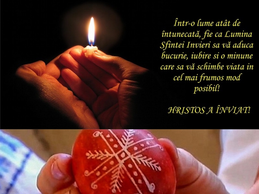 VASILE ȘI ELENA TĂR&Acirc;ȚEANU UREAZĂ TUTUROR ROM&Acirc;NILOR UN PAȘTE FERICIT!