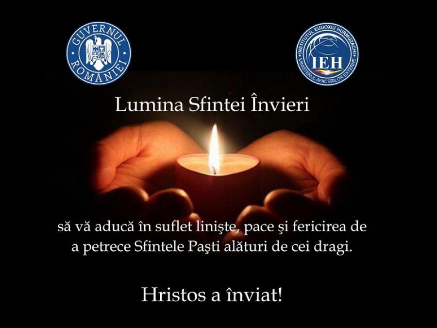 INSTITUTUL &bdquo;EUDOXIU HURMUZACHI&rdquo; VĂ DOREȘTE UN PAȘTE FERICIT!