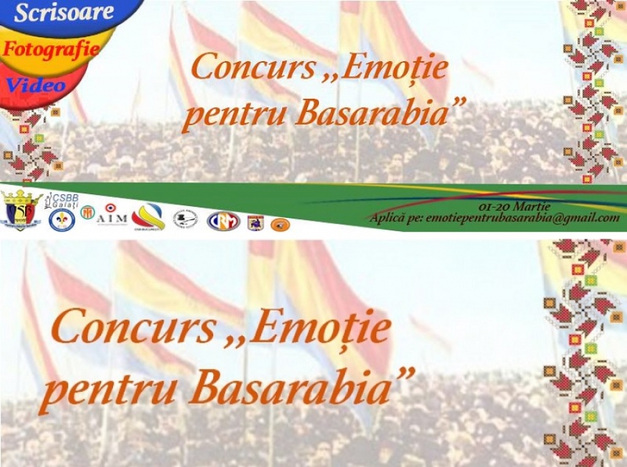 CONCURSUL &bdquo;EMOȚIE PENTRU BASARABIA&rdquo;
