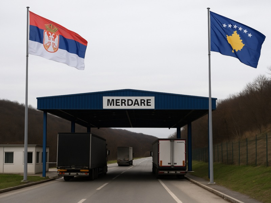 Bunurile din Serbia ajung &icirc;n continuare &icirc;n Kosovo doar printr-un singur punct de trecere, după un an