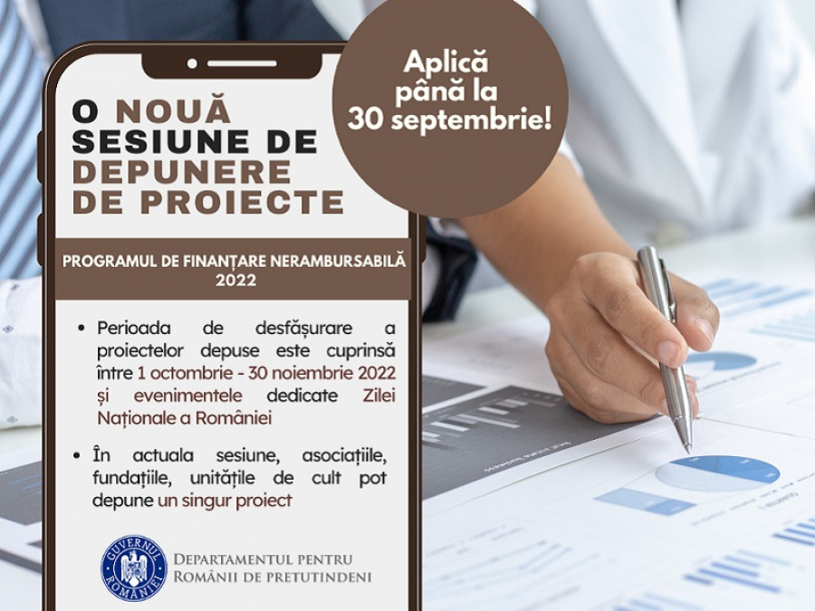 Programul de finanțare nerambursabilă 2022 continuă! A &icirc;nceput noua sesiune!