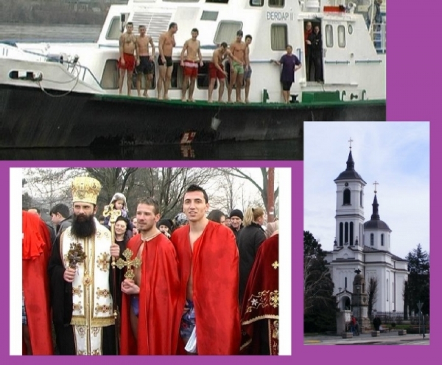 Boboteaza, pe rit vechi, la Kladovo