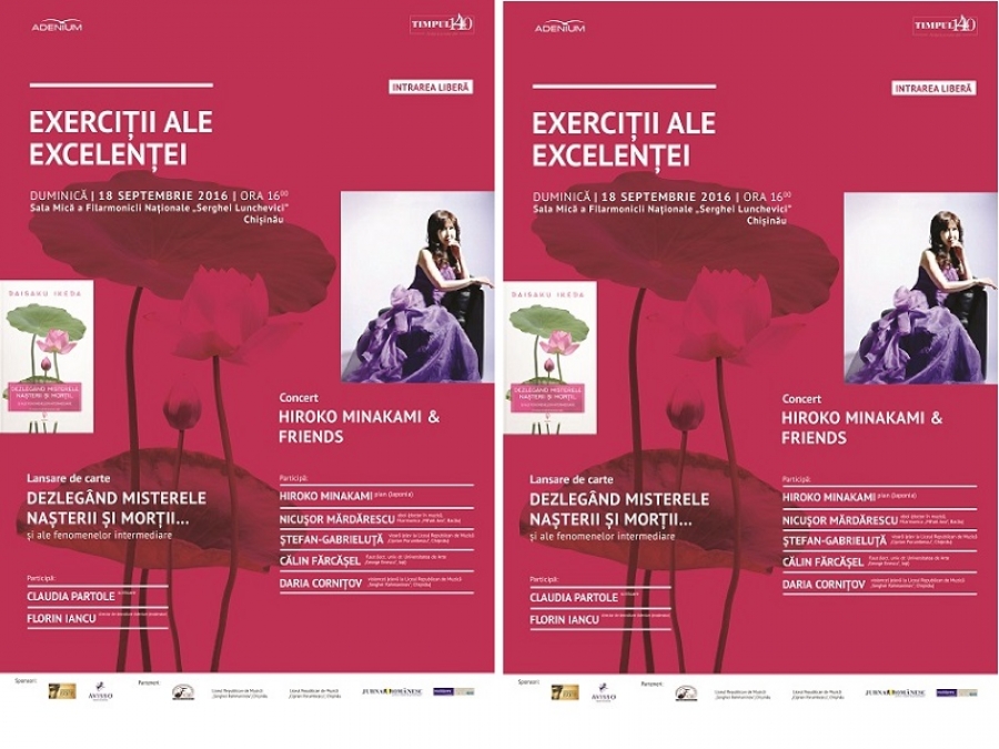 LANSARE DE CARTE ȘI CONCERT EXTRAORDINAR HIROKO MINAKAMI &amp; FRIENDS, LA CHIȘINĂU