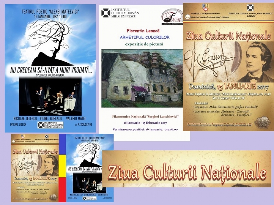 SERIE DE EVENIMENTE DEDICATE ZILEI CULTURII NAȚIONALE